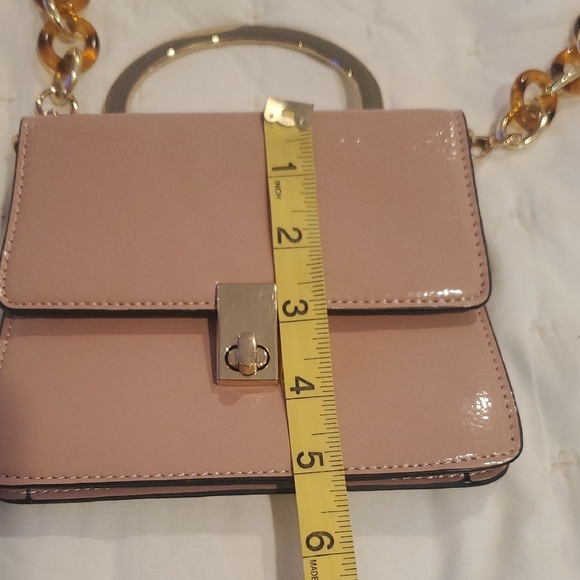 Topshop Pink and Gold Mini Bag with Chain - Picture 5 of 7